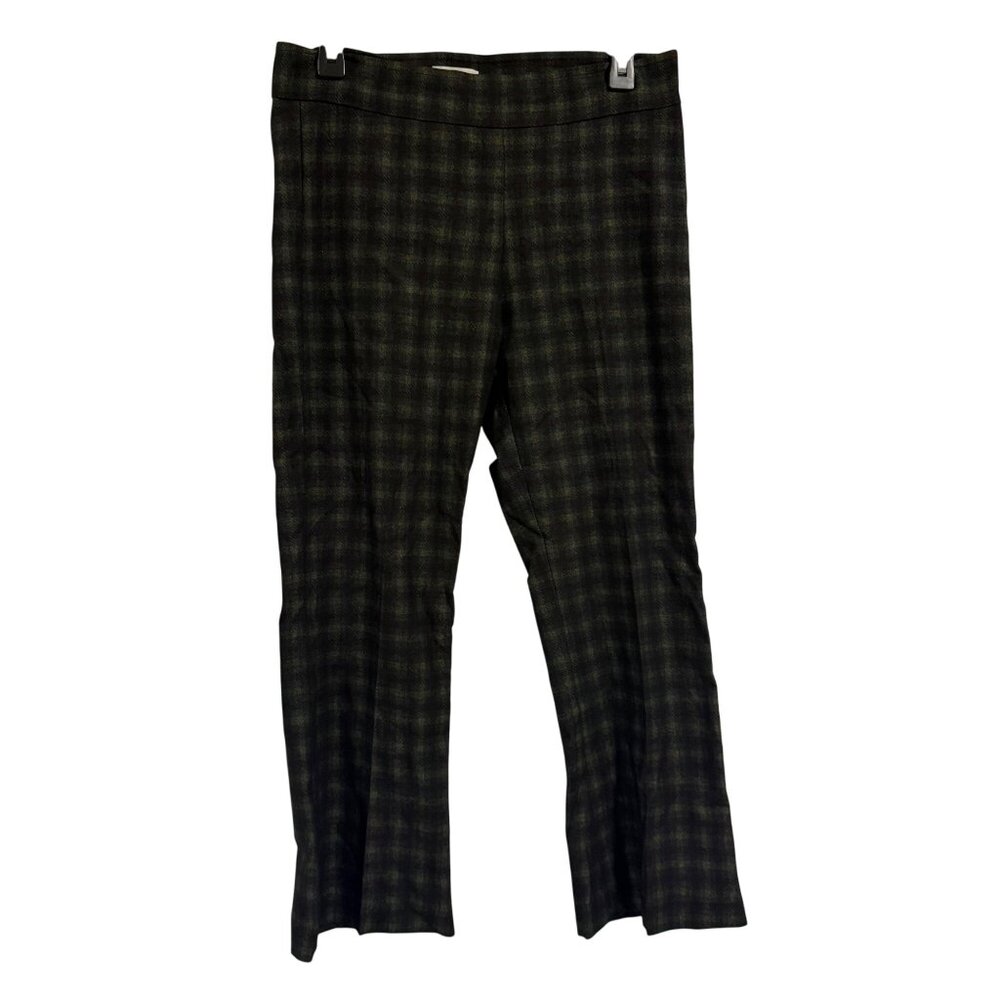 Avenue Montaigne Leo Cropped Flare Plaid Pants Size 6
